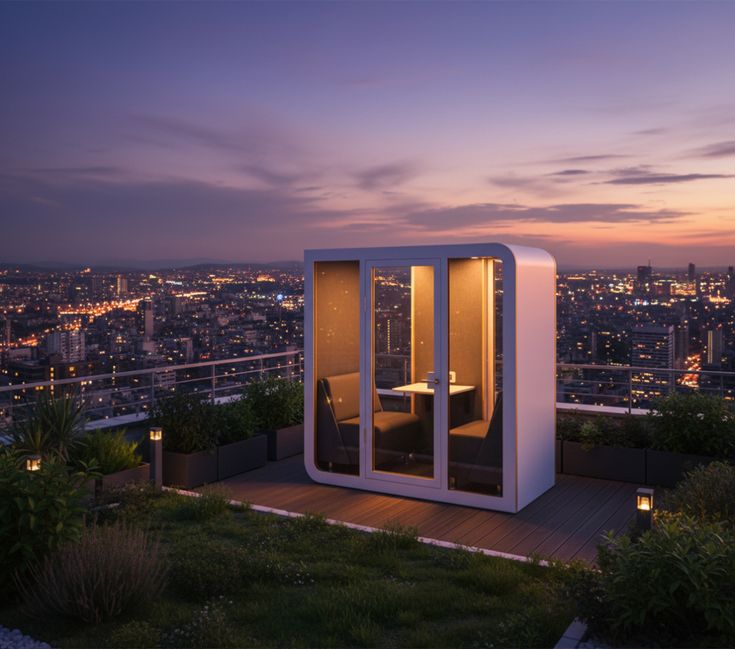 Silentbox Duet na střešní terase